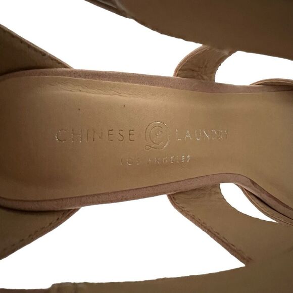 Chinese Laundry Tan Riddle Open Toe Platform Heels - Picture 11 of 12